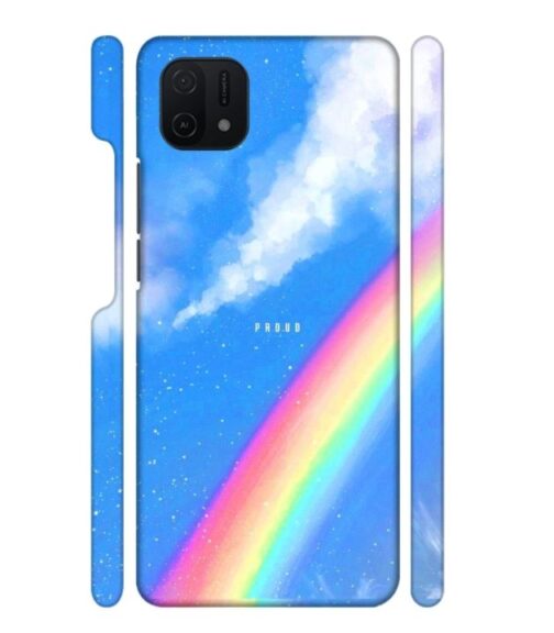 Blue sky with rainbow pattern Oppo A16 E Mobile Cover