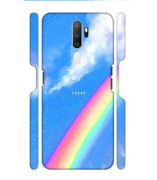 Blue sky with rainbow pattern Oppo A9 (2020) Mobile Cover