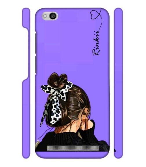 Girl with Customize text Redmi 5A Mobile Cover