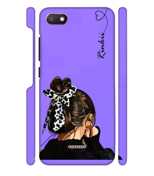 Girl with Customize text Redmi 6 A Mobile Cover