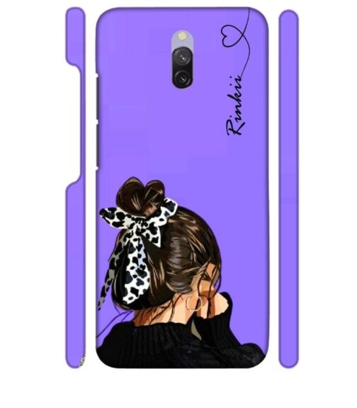 Girl with Customize text Redmi 8A Dual Mobile Cover
