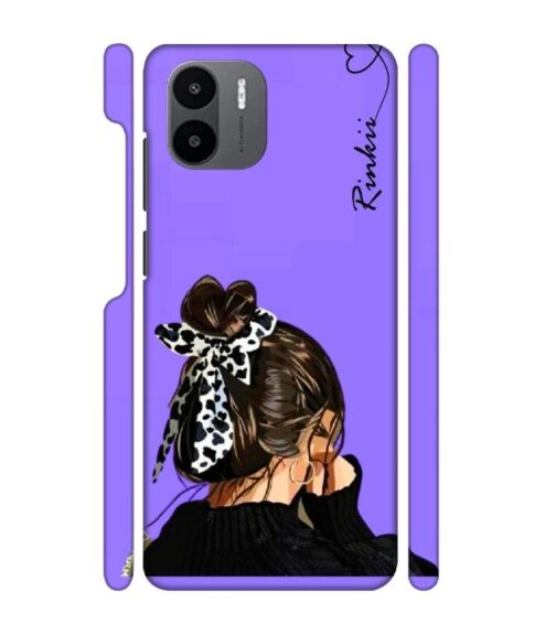 Girl with Customize text Redmi A1 Mobile Cover