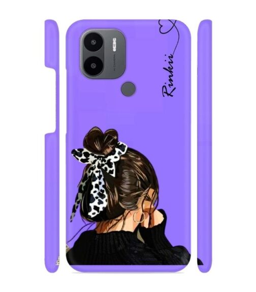 Girl with Customize text Redmi A1 Plus Mobile Cover