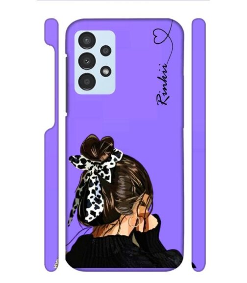 Girl with Customize text Samsung Galaxy A13 5G Mobile Cover