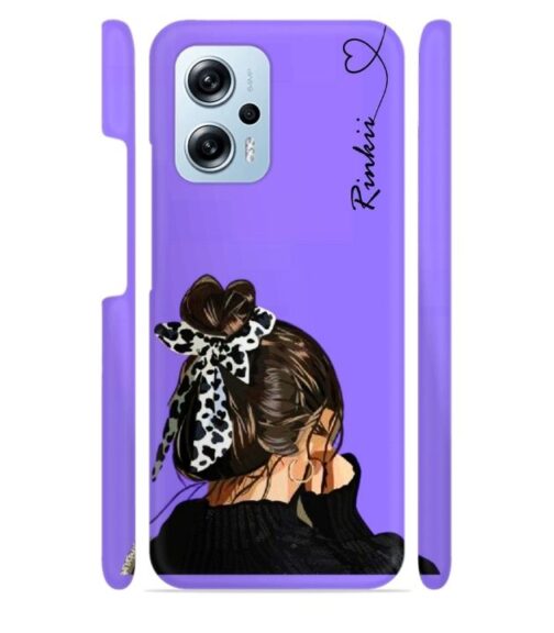 Girl with Customize text Redmi K50i 5G Mobile Cover