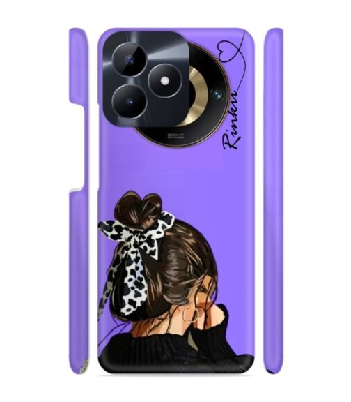 Girl with Customize text Realme C53 Mobile Cover