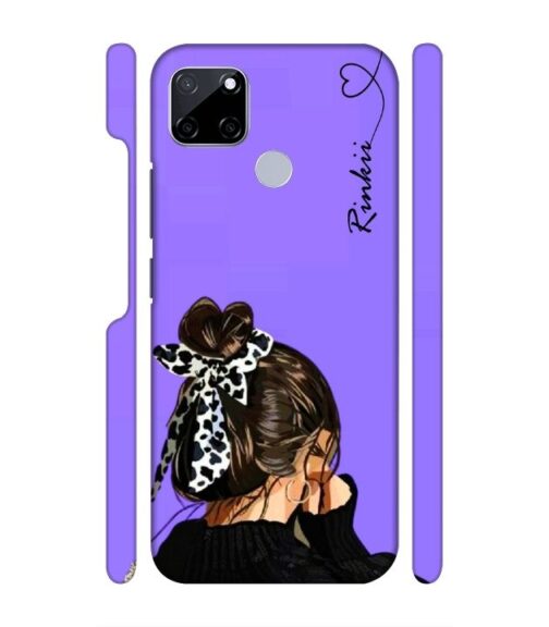 Girl with Customize text Realme C21 Y Mobile Cover