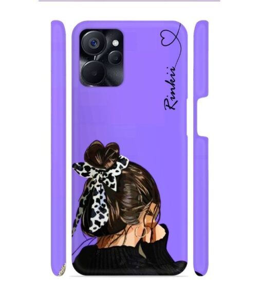 Girl with Customize text Realme 9i (5G) Mobile Cover