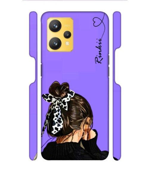Girl with Customize text Realme 9 Mobile Cover