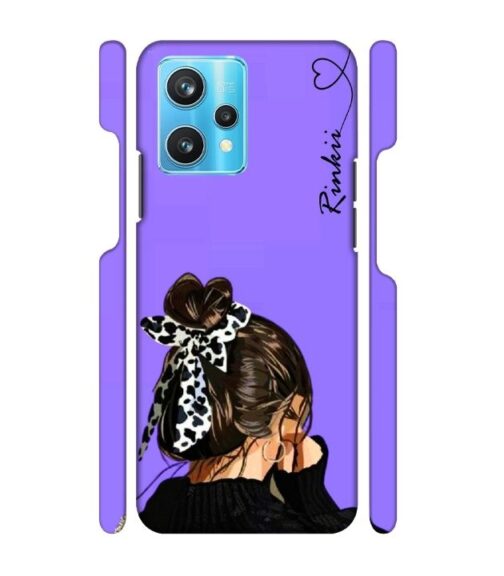 Girl with Customize text Realme 9 Pro Plus Mobile Cover