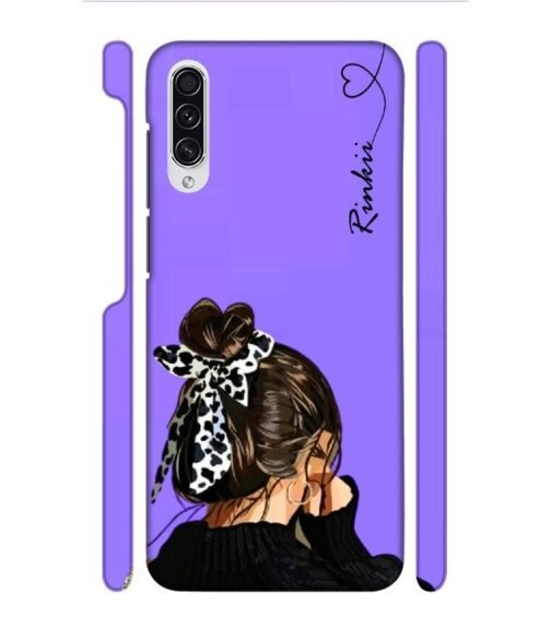 Girl with Customize text Samsung Galaxy A50 S Mobile Cover