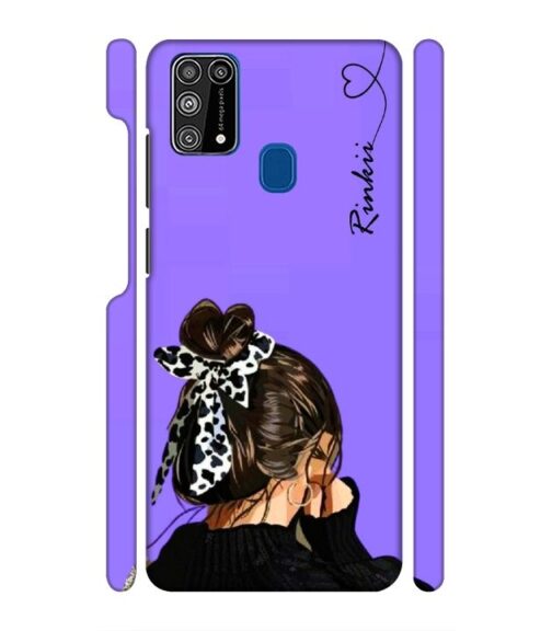 Girl with Customize text Samsung Galaxy M31 Mobile Cover