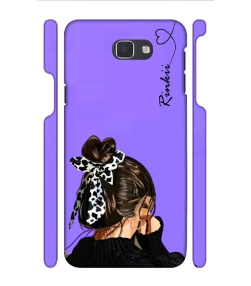 Girl with Customize text Samsung Galaxy J7 Prime Mobile Cover