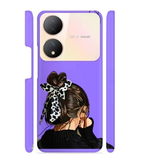 Girl with Customize text Vivo Y100 (5G) Mobile Cover