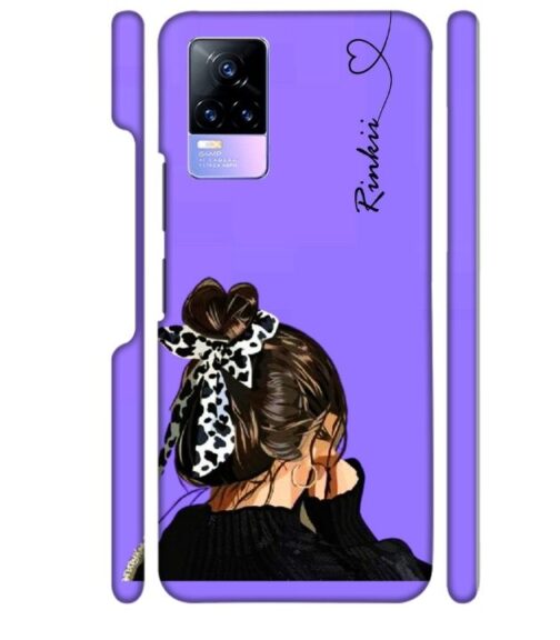 Girl with Customize text Vivo Y73 Mobile Cover