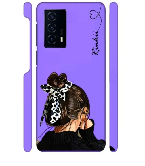 Girl with Customize text Vivo V23 E (5G) Mobile Cover