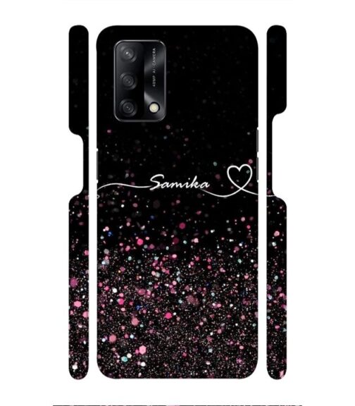 Sparkle design with Customize text Oppo F19 S Mobile Cover