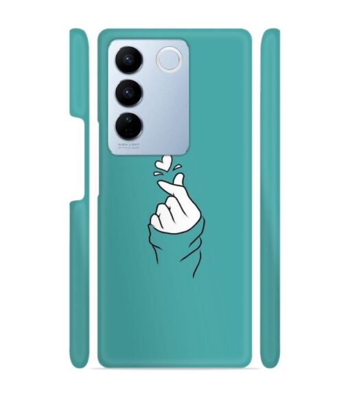 Blue Turquoise Abstract Vivo V27 5G Mobile Cover