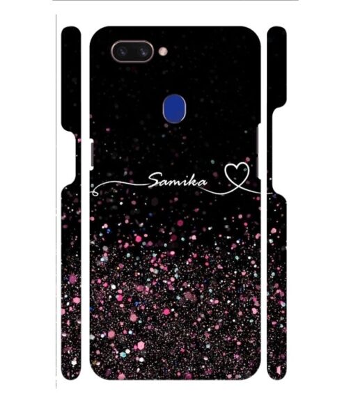 Sparkle design with Customize text Oppo F9 Pro Mobile Cover