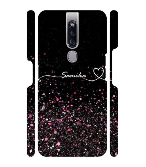 Sparkle design with Customize text Oppo F11 Mobile Cover
