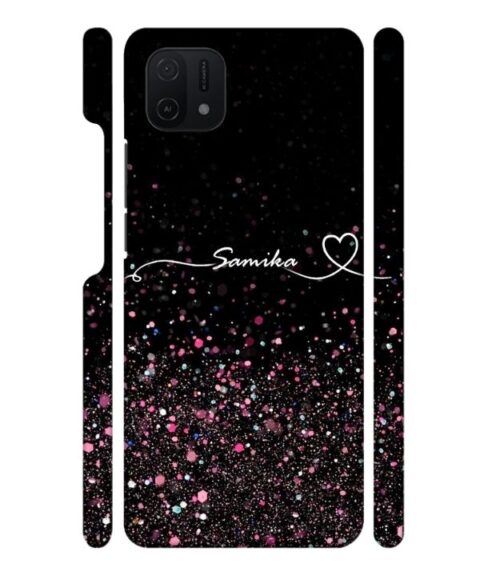 Sparkle design with Customize text Oppo A16 E Mobile Cover