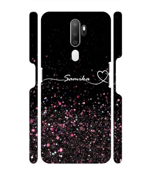 Sparkle design with Customize text Oppo A9 (2020) Mobile Cover