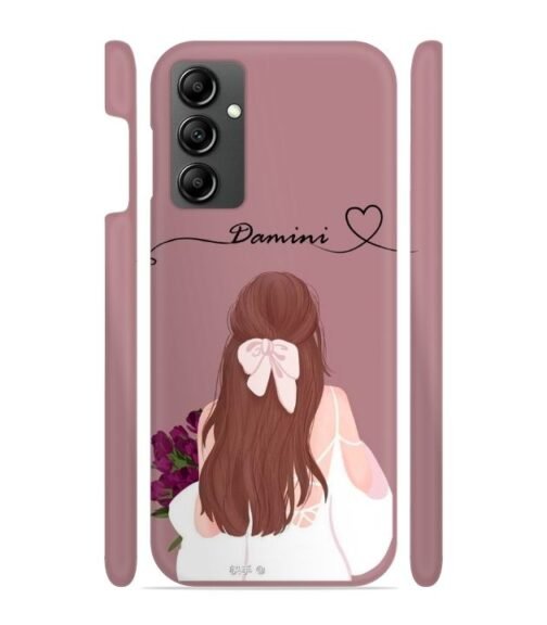 Sweet girl with back pose Customize Text Samsung Galaxy F13 5G Mobile Cover