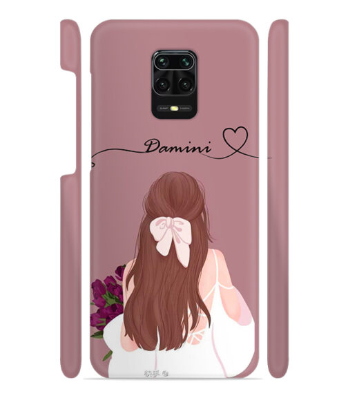 Sweet girl with back pose Poco M2 Pro Mobile Cover