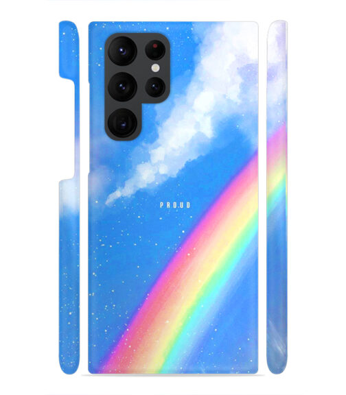Blue sky with rainbow pattern Samsung Galaxy S22 Ultra Mobile Cover