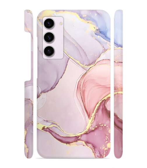 Pink abstract design with gold glitter Samsung Galaxy S23 5G Mobile Cover