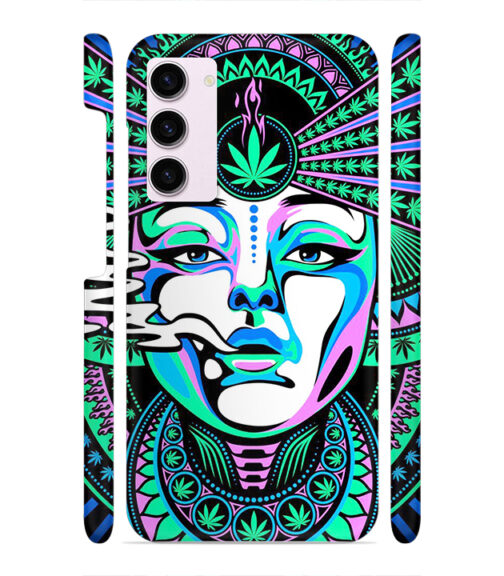Marijuana theme artwork with beauty Samsung Galaxy S23 5G Mobile Cover