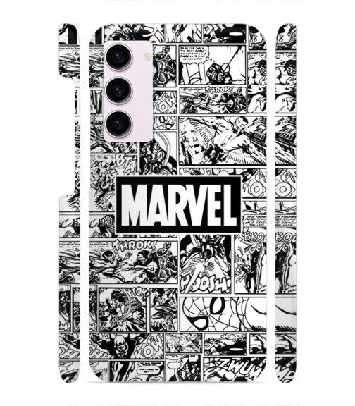 Marvel black and white abstract Samsung Galaxy S23 5G Mobile Cover