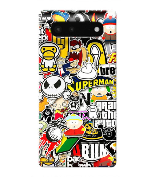 Cartoon style Google pixel 6 Mobile Cover