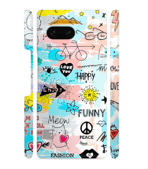 Multiple graphics Google Pixel 7 Mobile Cover
