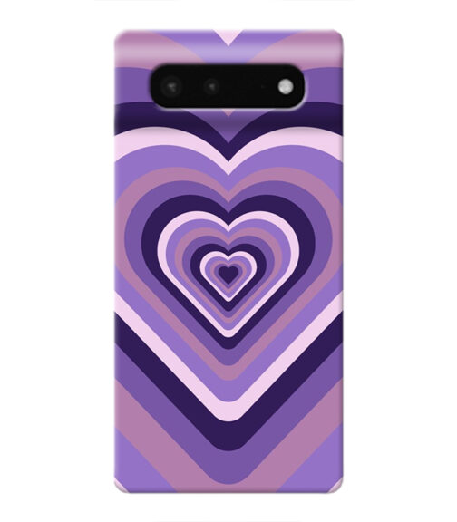 Heart vintage design with neural color Google pixel 6 Mobile Cover
