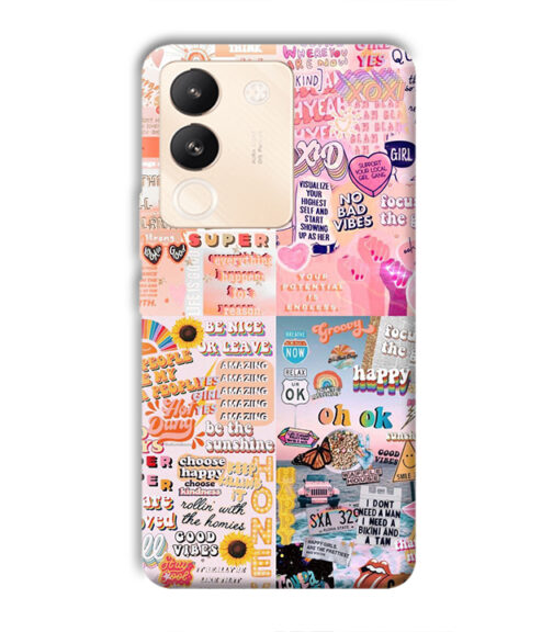 Vintage style multiple graphics Vivo Y200 (5G) Mobile Cover