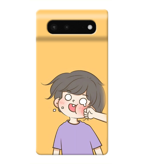 Yellow human graphics Google pixel 6 Mobile Cover