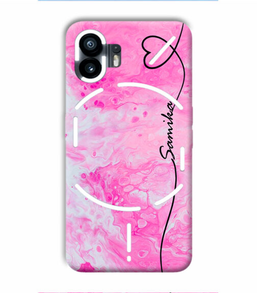 Customize text with pink color abstract painting Nothing Phone 2 Mobile Cover