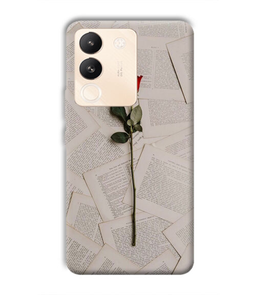 Memorable red rose with letter pages Vivo Y200 (5G) Mobile Cover
