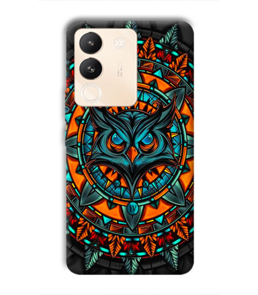 Ai generated owl face graphics Vivo Y200 (5G) Mobile Cover