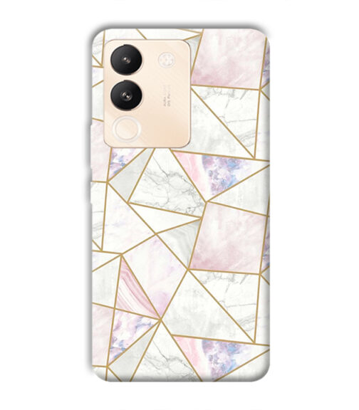 Marvel effect with gold line abstract design Vivo Y200 (5G) Mobile Cover