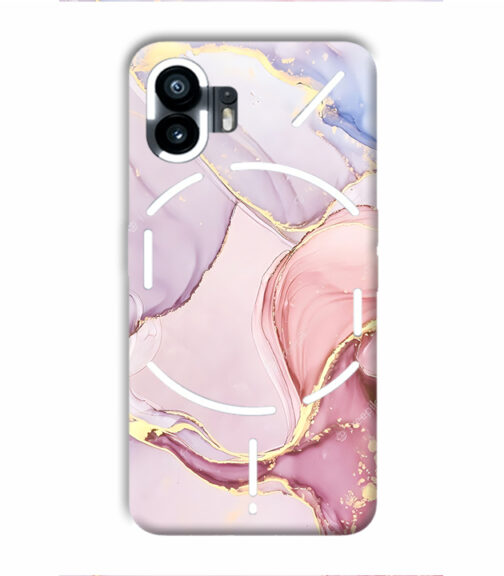 Pink abstract design with gold glitter Nothing Phone 2 Mobile Cover