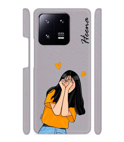 Girl with Customize text Xiaomi MI 13 PRO Mobile Cover