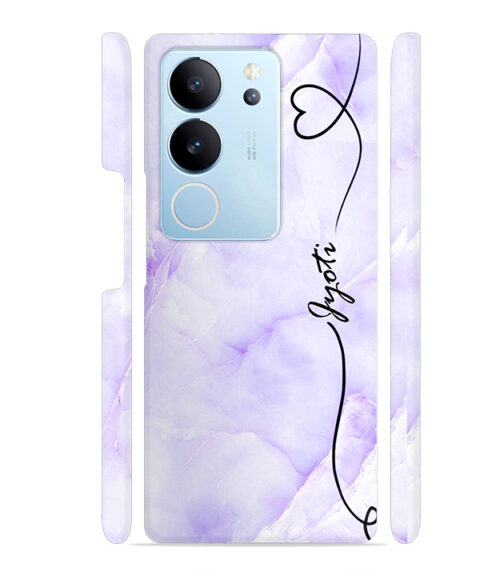Purple Texture with Customize text Vivo V29 5G Mobile Cover
