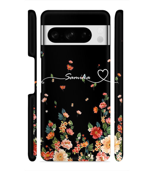Floral design with Customize text Google Pixel 8 Pro Mobile Cover