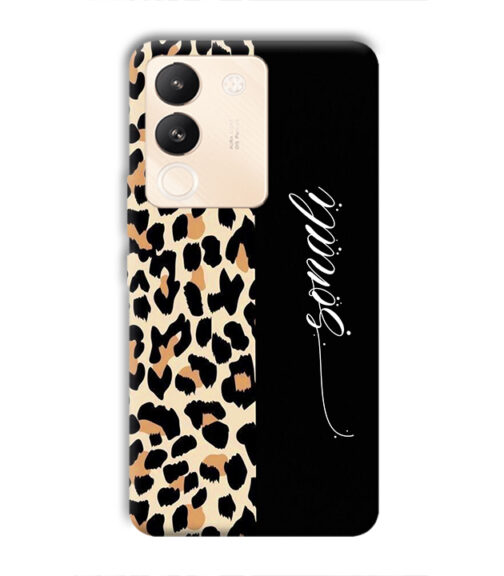 Half tiger skin & half black Pattern Vivo Y200 (5G) Mobile Cover