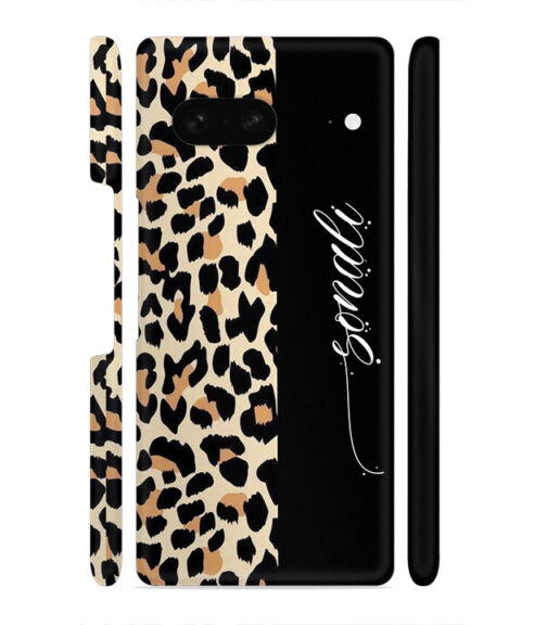 Half tiger skin & half black Pattern Google Pixel 7 Mobile Cover