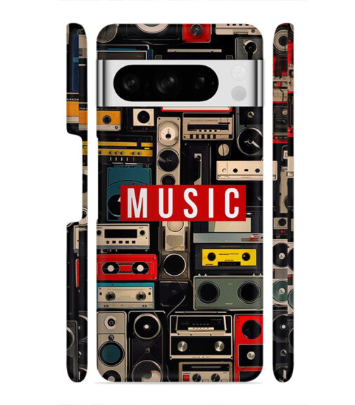 FM radio, speaker with vintage theme Google Pixel 8 Pro Mobile Cover