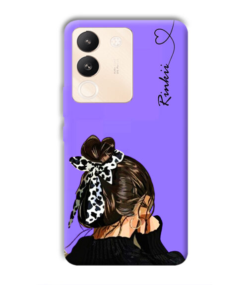 Girl with Customize text Vivo Y200 (5G) Mobile Cover