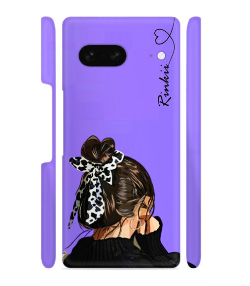 Girl with Customize text Google Pixel 7 Mobile Cover